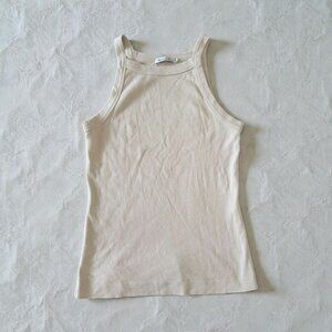 MICHAEL STARS Beige High Neck Tank Top One Size / US Small